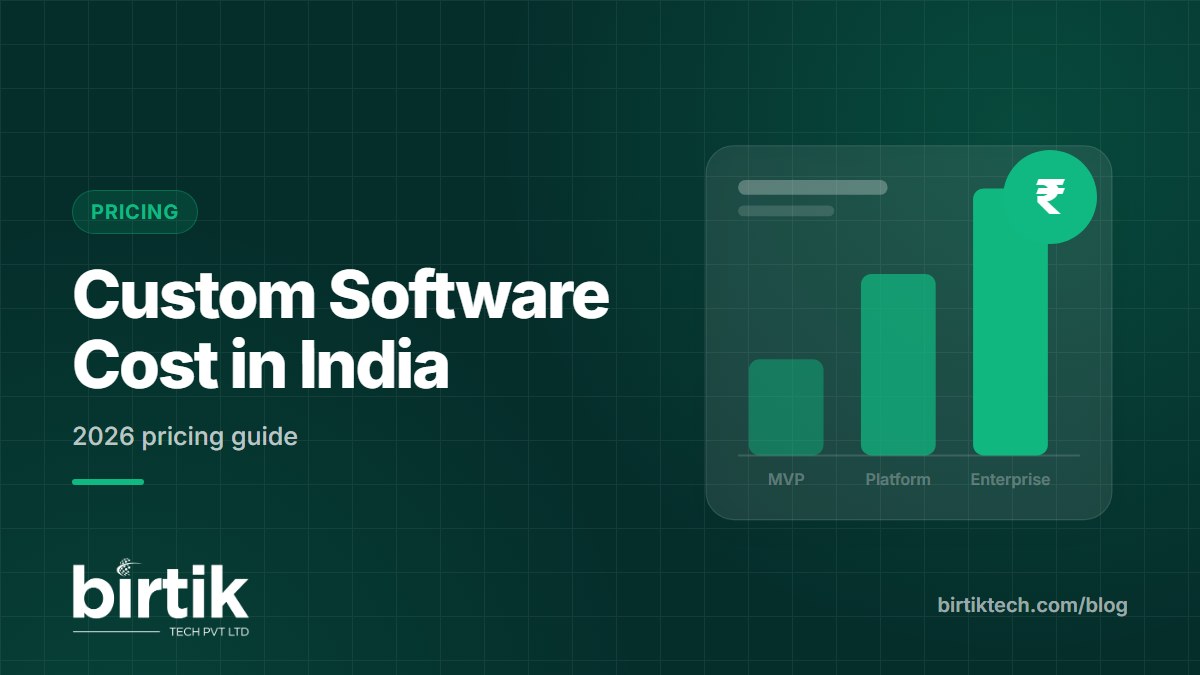 Custom Software Cost in India - Birtik Tech blog
